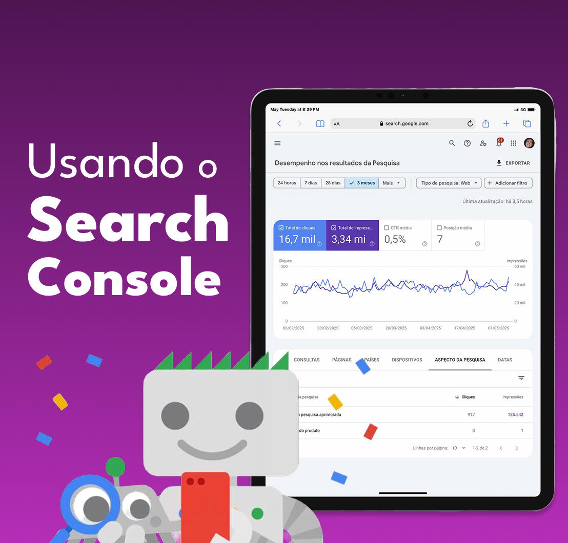 Como utilizar o Google Search Console | Entendendo o painel