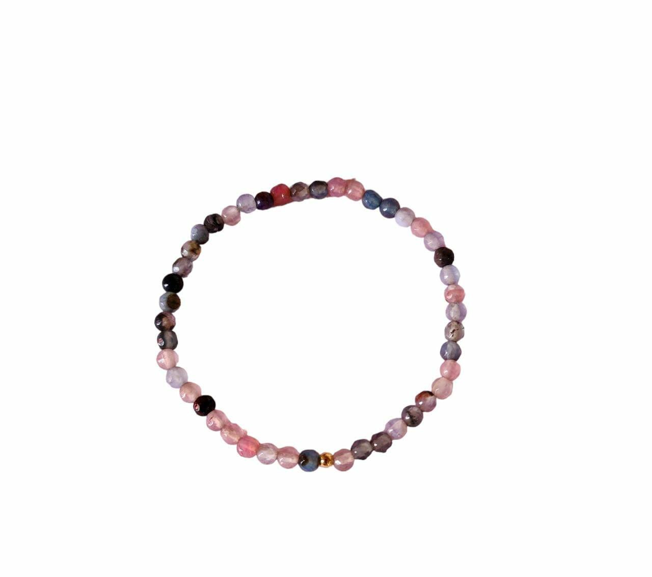 Imagem de PULSEIRA PEDRA NATURAL AGATA E JADE LILÁS 12mm