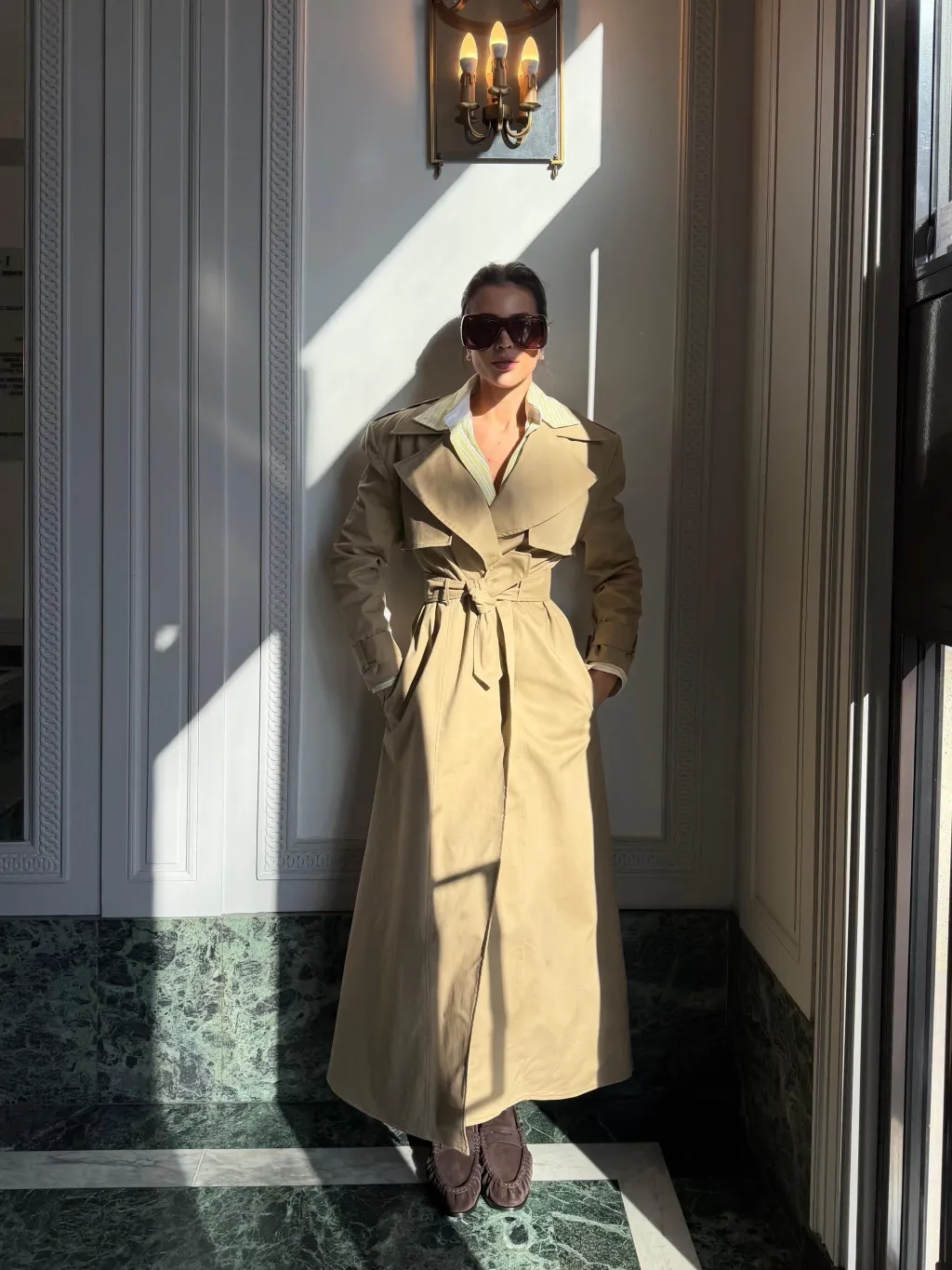 SOBRETUDO TRENCH COAT CAMEL CELIA - CLOUDE - Donna Boutique