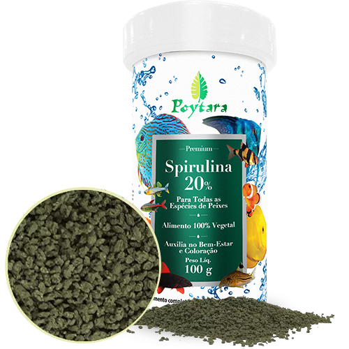 Ilustração Produto Rótulo Ração Ração Spirulina 20%